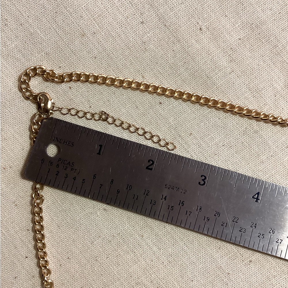 Vintage cascading daisies Gold Floral Statement Necklace center rhinestones - Picture 10 of 10